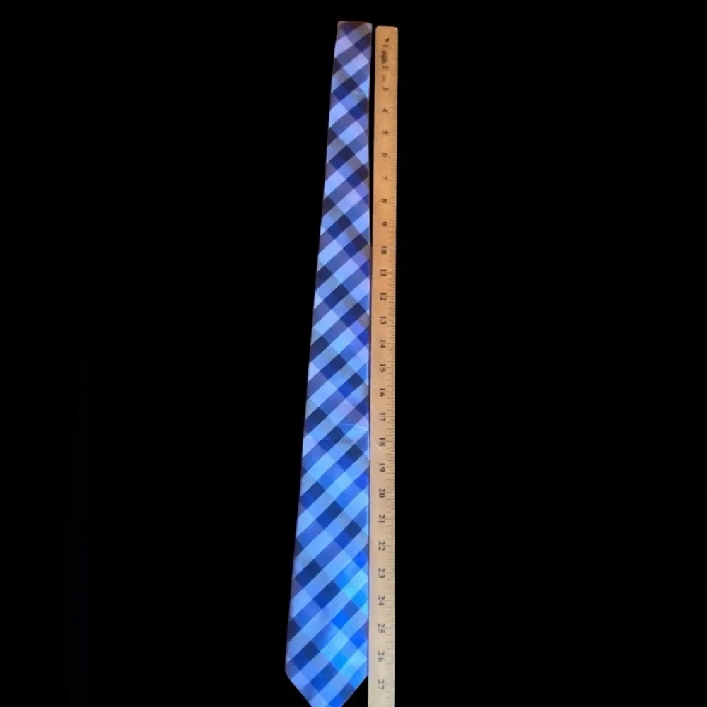 Tommy Hilfiger Men's Blue Buffalo Tartan Neck-Tie.